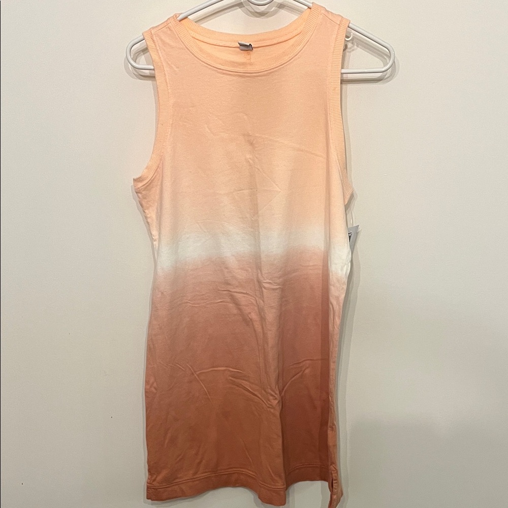 Old Navy Peach and White Gradient Mini Dress